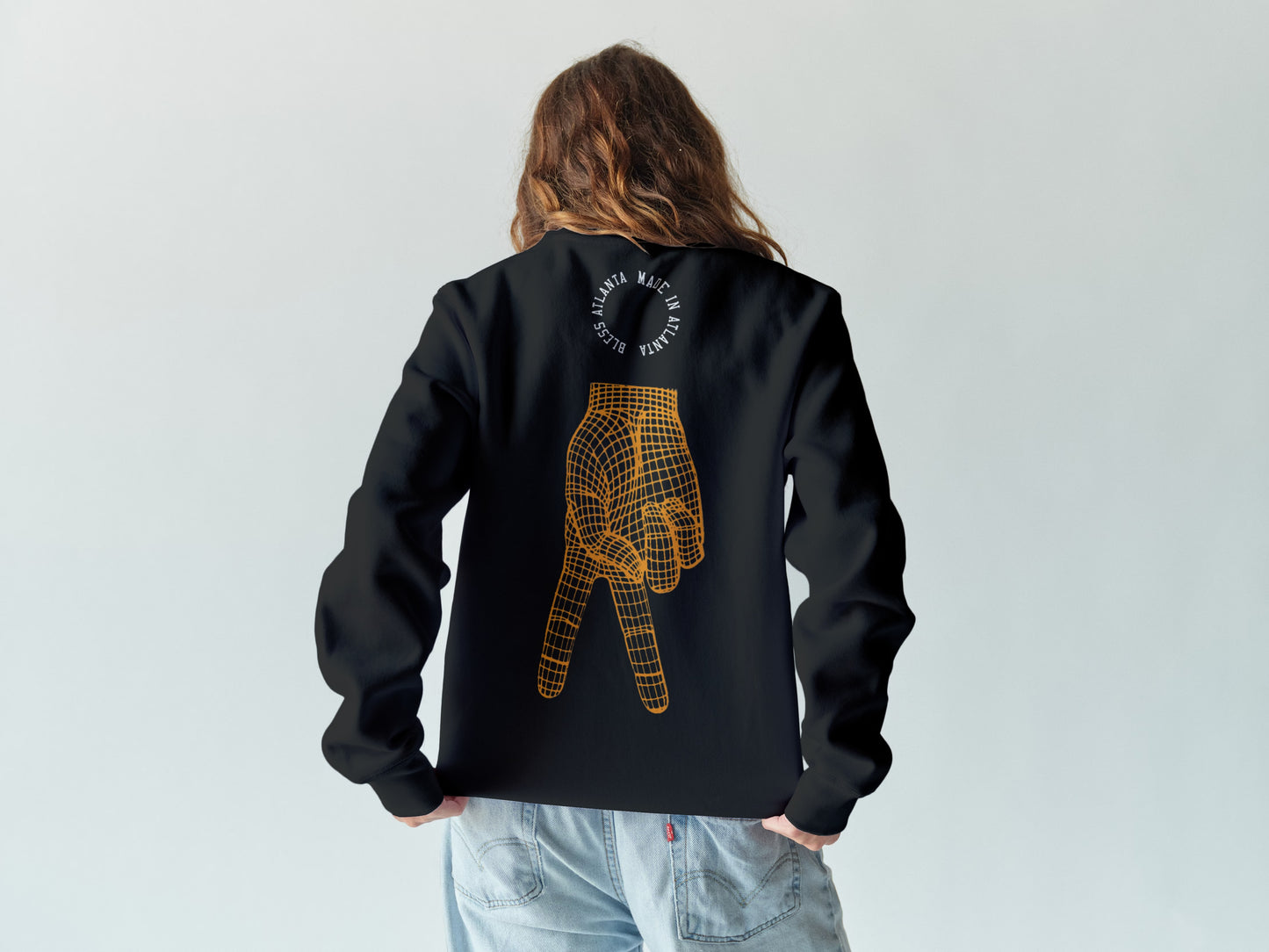 Bless Atlanta Peace Down Premium Crewneck